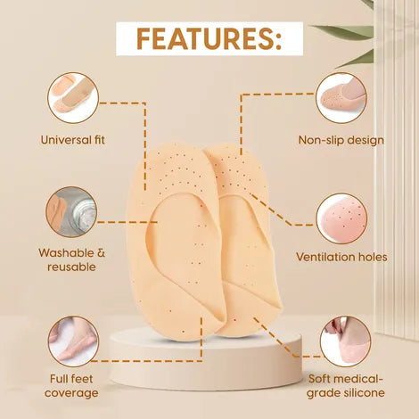Silicone Anti-Crack Moisturizing Heel Socks